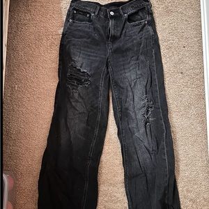 Black straight/baggy jeans